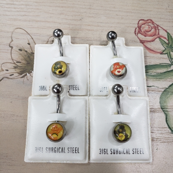 Jewelry - Lot of 4 Care Bear Belly Rings!